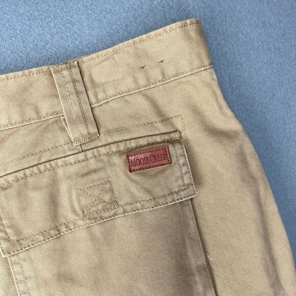 Moose Creek Pants Mens 36x30 Beige Flannel Lined Cargo Khaki Loose Straight Leg - Picture 6 of 11